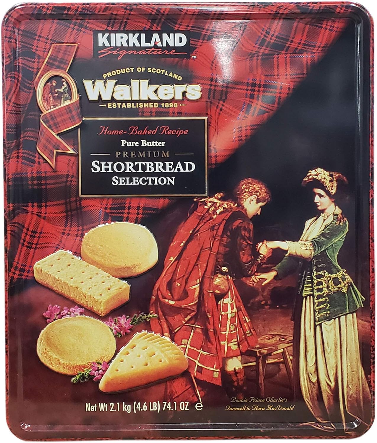 Walkers Premium Shortbread Selection 4 Varieties Gift Tin Net Wt 4.6 lb