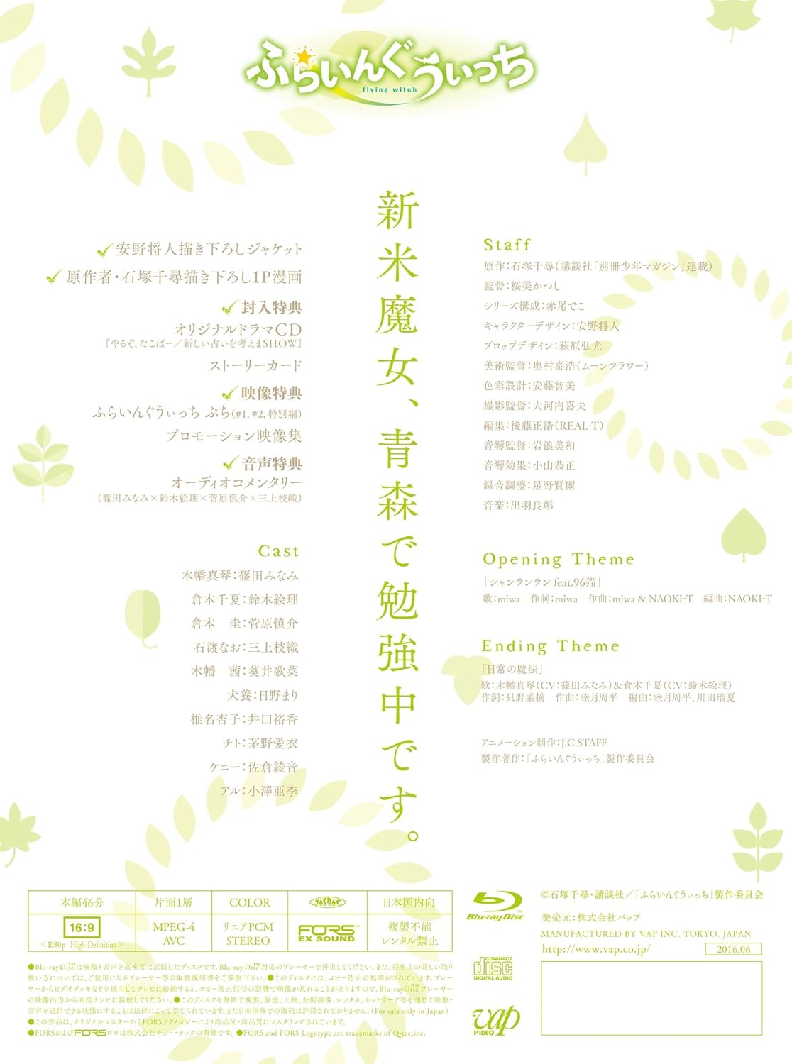 Amazon Amazon Co Jp限定 ふらいんぐうぃっち Vol 1 アニメ描き下ろしa5アクリルスタンディ引換シリアルコード付 Blu Ray アニメ