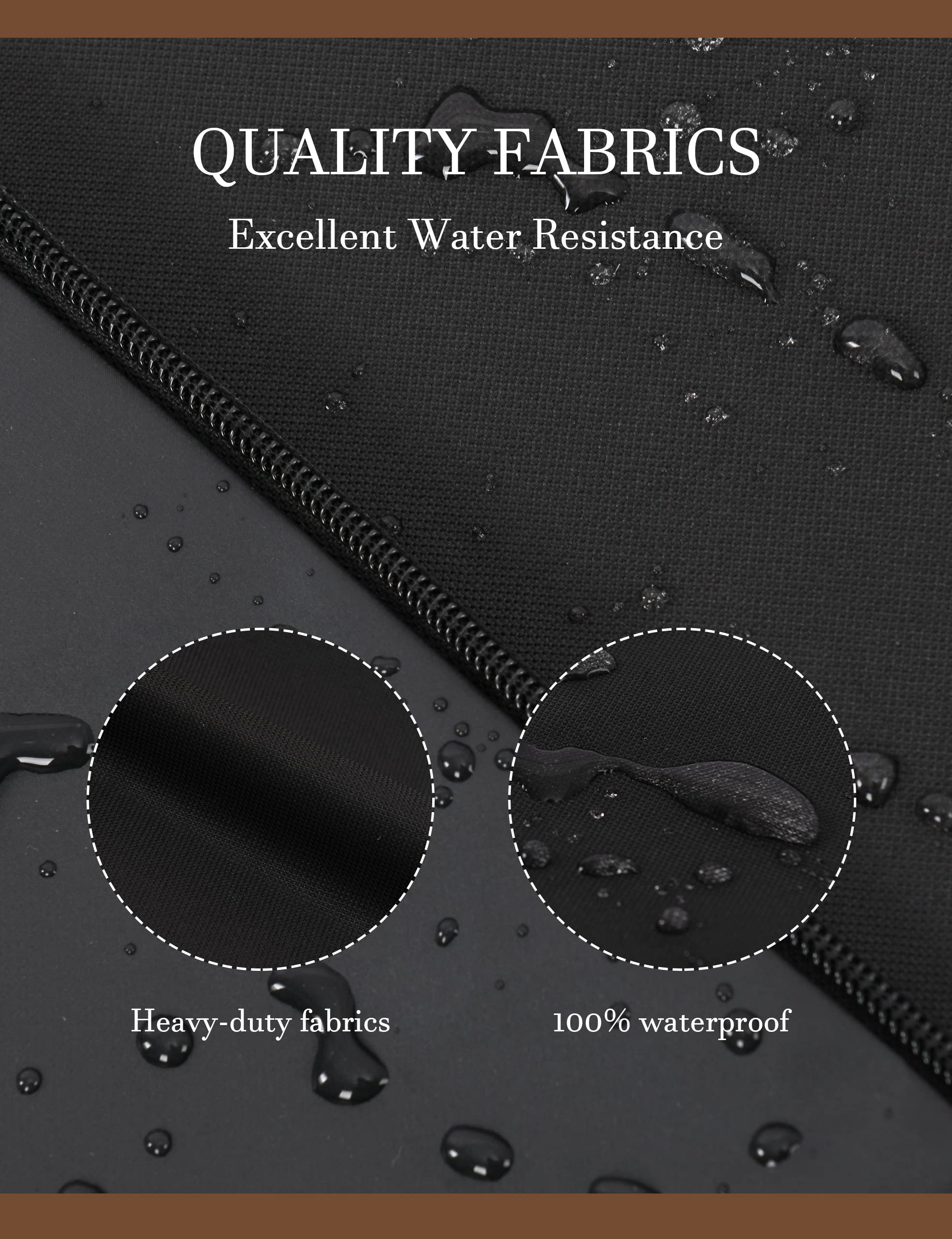 iBirdie Outdoor TV Cover 40 to 43 inch Waterproof, Cover Size 39.5''W x 25''H, Weatherproof, with Zipper for Outside Flat Screen 40 to 43 inch TV, Black, 600D Thick Fabric Protector
