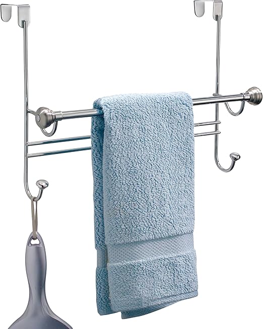 InterDesign York Metal OvertheShowerDoor Towel Rack, Split Finish Buy Online at Best Price