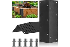 WLLEYAY Set of 8 Raised Garden Bed Corner Brackets with Wood Screws for 20"-24" Bed, Rust Resistant Raised Bed Corners Metal Connectors 11" x 3" x 3" for Vegetable Planter Garden