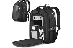 PEKREWS DJI Mini 4 Pro Case Waterproof Hard Carrying Case Travel Drone Bag Backpack For Fly More Combo Accessories