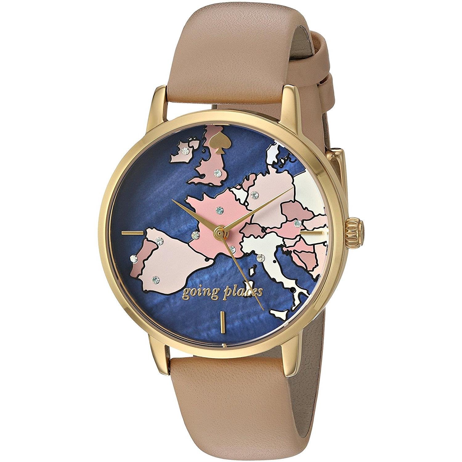 Kate Spade Womens Watch Going Places Pink Leather Strap a03ecf46-de39-388b-8d42-  main image 3