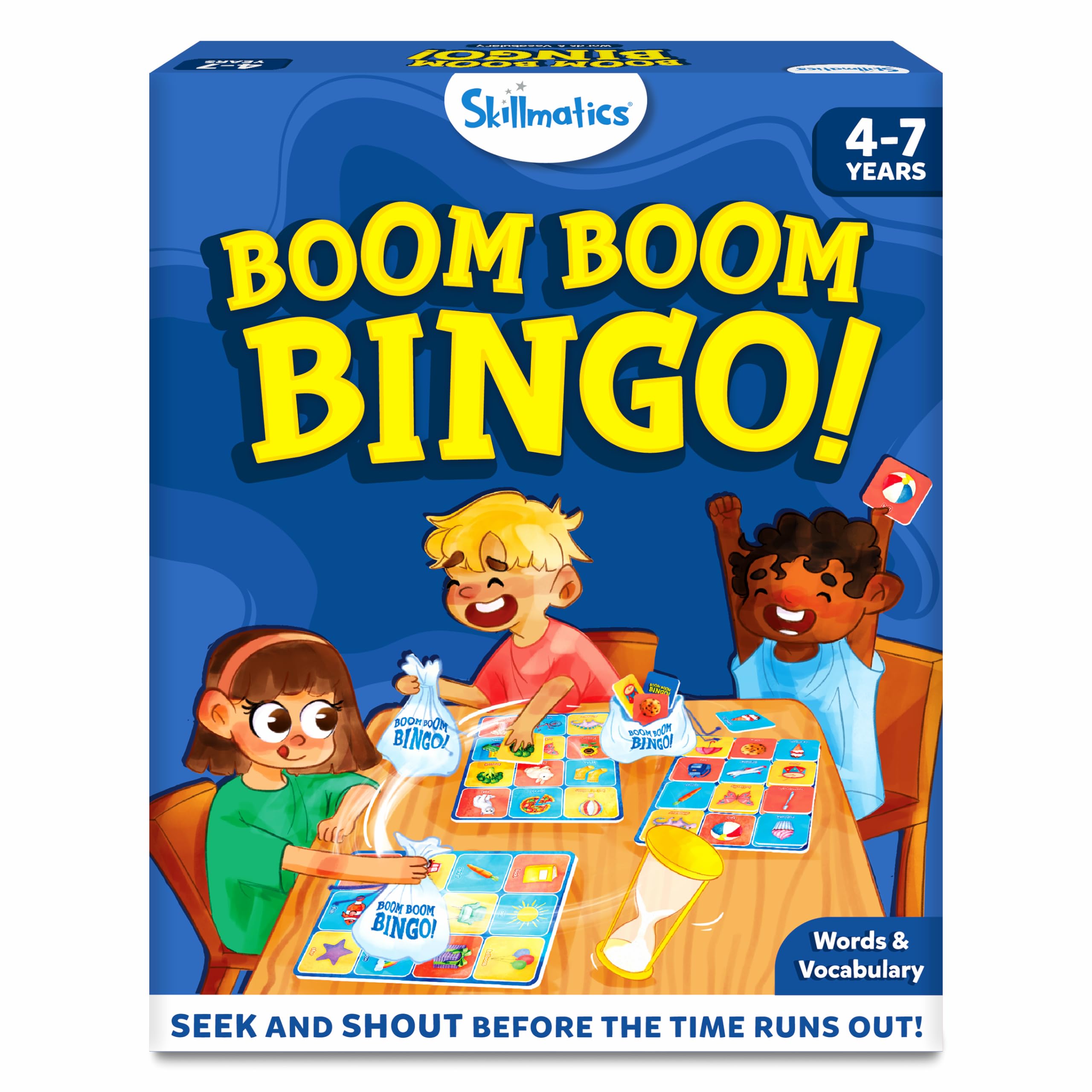 Skillmatics Bingo Preschool Board Game - Words & Vocabulary, Fun & Fast Matching Bingo Game, Gifts for Boys & Girls Ages 4, 5, 6, 7