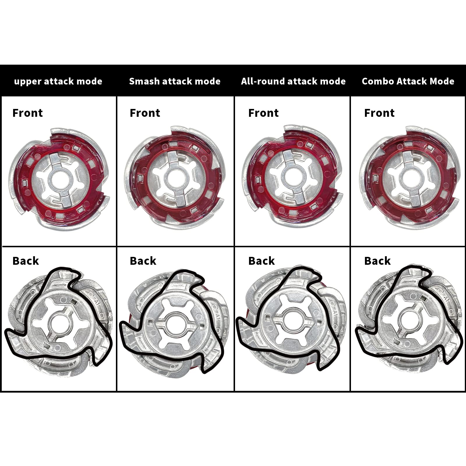 Authentic Imported from Japan Bey Battling Top Blade(BB-105 Big Bang Pegasis F:D) Metal Gyro Set with Launchers Has 4 Different Combinations of Attack Forms and 4D Bottom with Two-Stage Acceleration