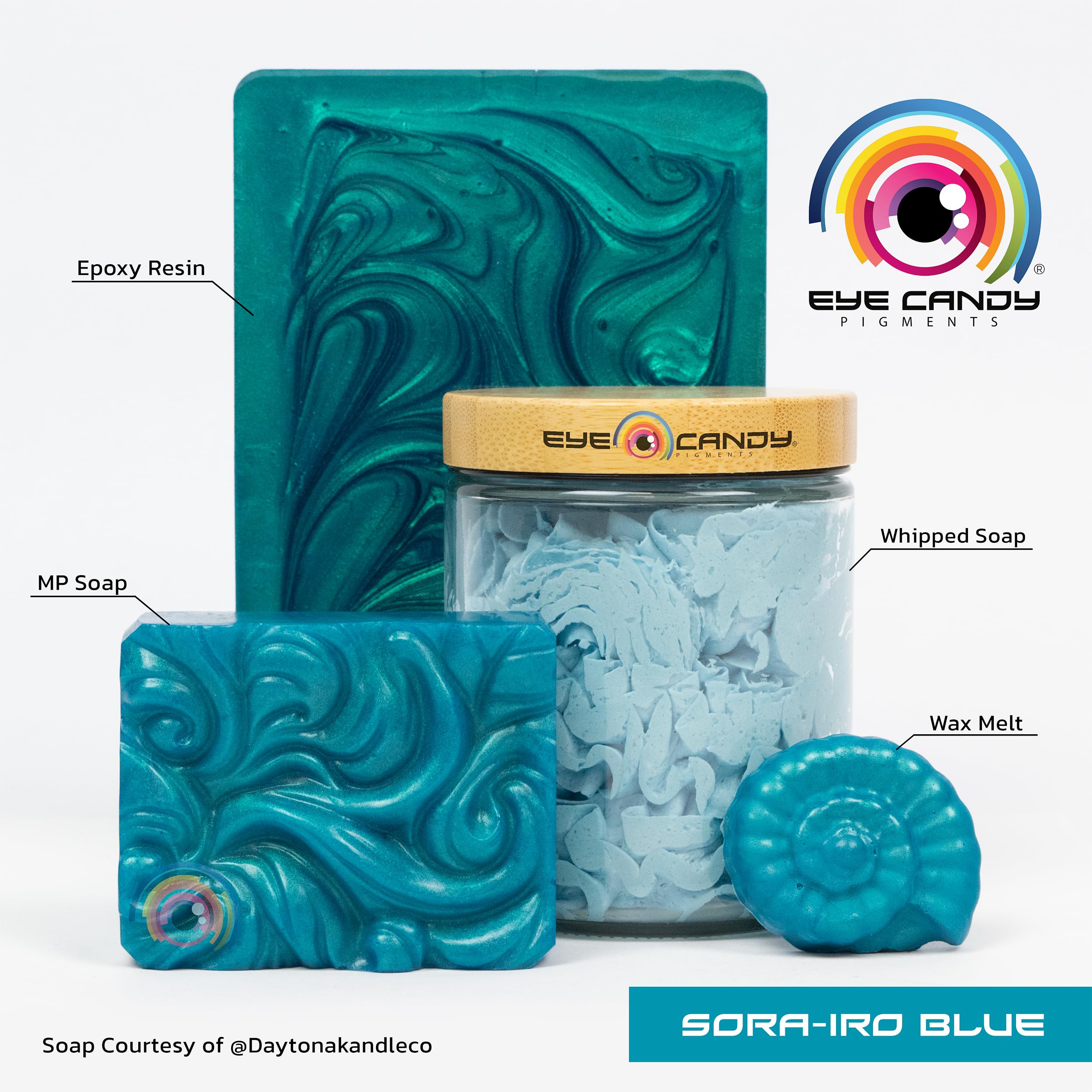 Eye Candy Premium Mica Powder Pigment “Sora-IRO Blue” (50g) Multipurpose DIY Arts and Crafts Additive | Woodworking, Epoxy, Resin, Paint, Soap, Nail Polish, Lip Balm (Sora-IRO Blue, 50G)