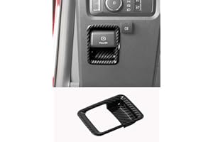 Savadicar Carbon Fiber Interior Accessories - Electronic Parking Brake Switch Trim Cover for Ford F150 (2021-present) - Premium Texture Interior Decor Upgrade Option, 1 PC