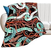 jerkboo Snake Blanket Throws Snake Gifts Snake Throw Blanket for Women Men Kids Adults Soft Warm Cozy Fleece Blanket for Couch Sofa Bed 50""x40""