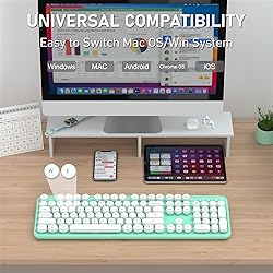 COVEVA Colorful Wireless Bluetooth Keyboard, 2.4G