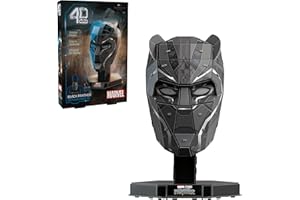 4D Build, Marvel Black Panther 3D Puzzle Model Kit with Stand 82 Pcs | Wakanda Forever Black Panther Desk Decor | 3D Puzzles for Adults & Teens 12+