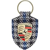 Porsche Leather Pepita Sally Crest Key Ring