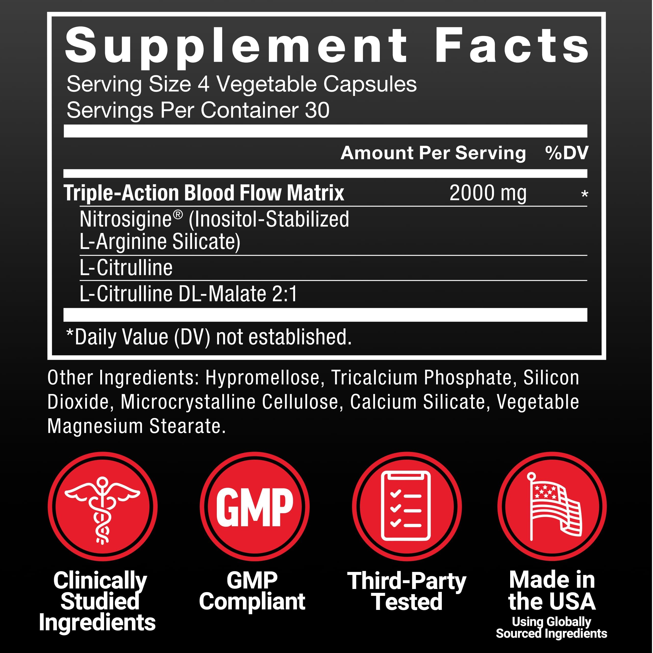 FORCE FACTOR Nitric Oxide Booster, Fast-Acting Formula with L-Arginine, Boosts Nitric Oxide Levels, Maximize Muscle Pumps, Enhance Endurance, Improve Circulation, 120 Capsules