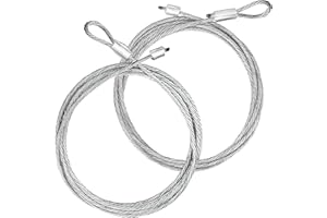 Blesseras 2 Pack 8 feet 6 inches Long Torsion Spring Garage Door Cable for 7 Foot Tall Garage Door, Cable Length 8.5 ft., 304 Stinless Steel 4/32'' (3mm)