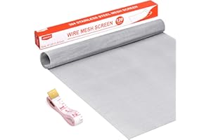 ARRITZ Woven Wire 120 Mesh 304 Stainless Steel for Filter Mesh, Filtration Cloth, 11.81x47.24inch