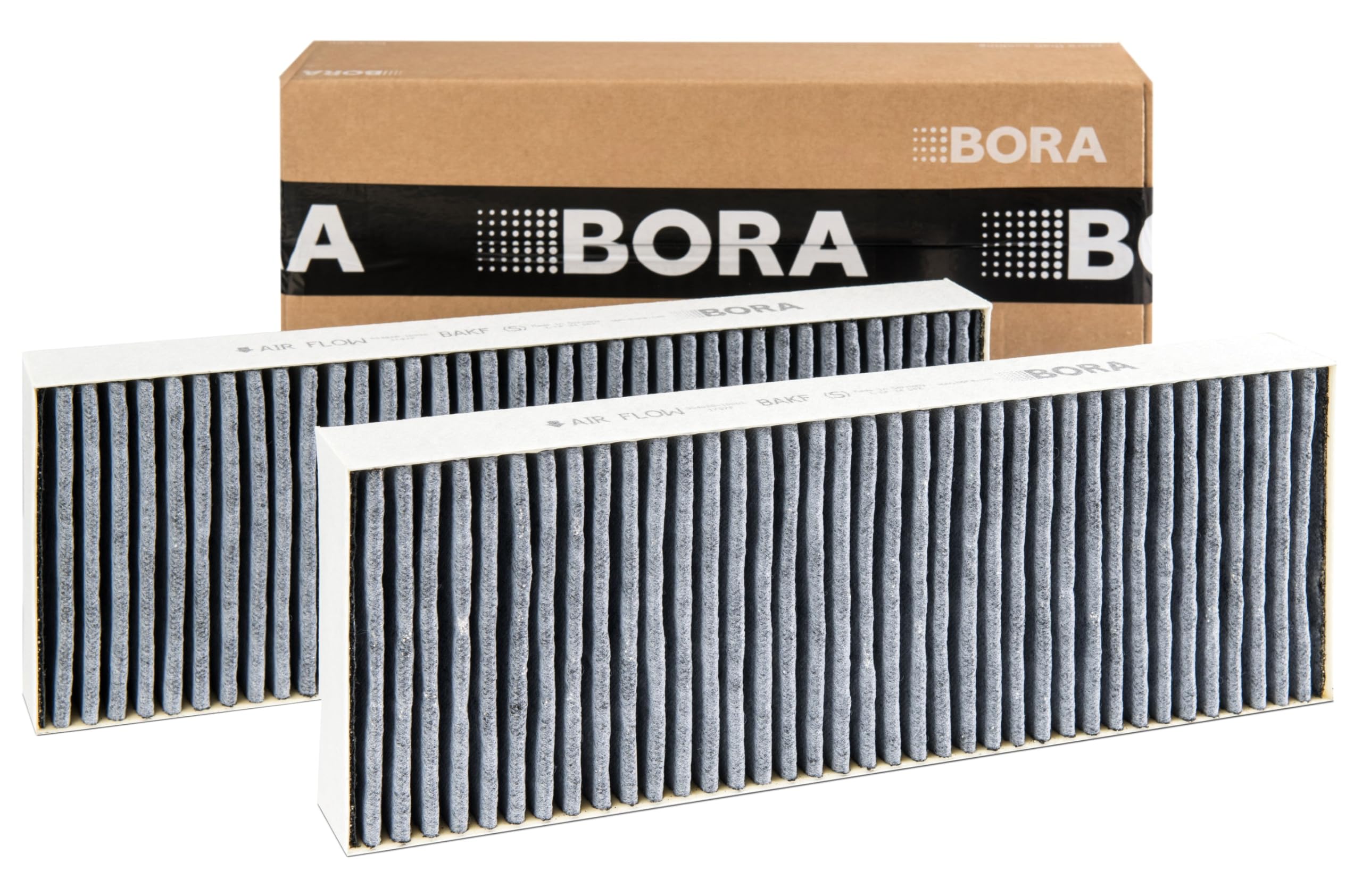 BORA BAKFS Carbon Filter Set for BASIC Extractor (BHU/BIU/BFIU/GP4), 2-Pack Replacement Cartridges for Kitchen Ventilation