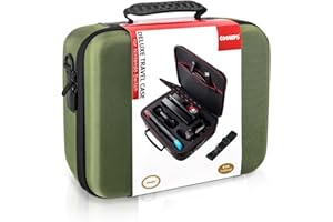COOWPS Switch Case Compatible with Nintendo Switch and Switch OLED Model, with 21 Game Cards Storage, Portable Full Protection Travel Case for Switch Accessories Green