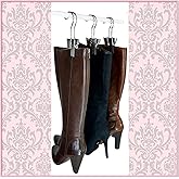 Boottique Boot Organizer: The Boot Rack Fits in Most Closets- Hangs, Holds, Shapes, & Protects Every Size and Style of Boots (6 Boot Hangers) (3 Silver Hangers Add-on)