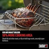 Weber Premium Rib Holder Roaster Basket 2-in-1 BBQ Grill Stainless Steel Silver view 2
