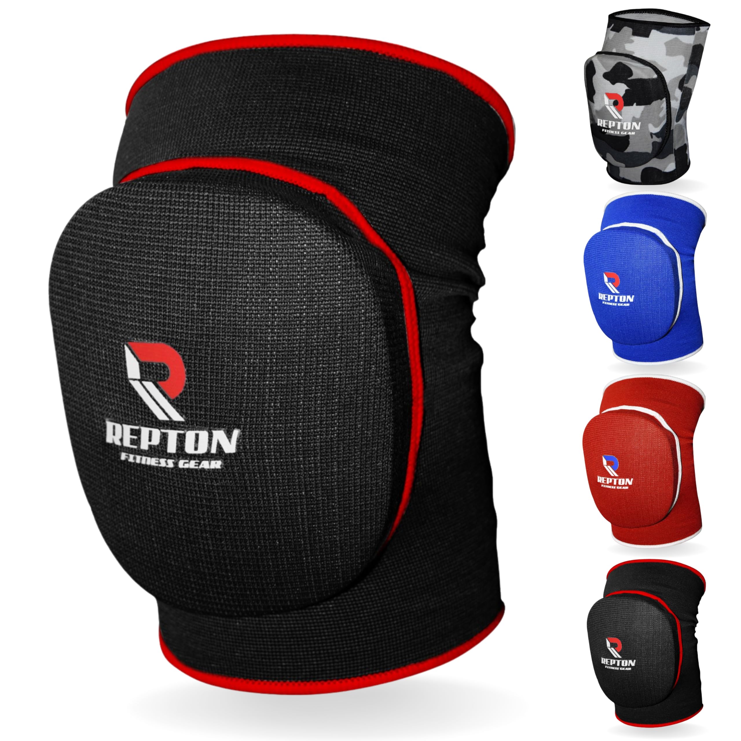 Protective Knee Pads | Elasticated Gel Padded Knee Support Sleeves for Work, Gardening, and Sports | Thick Poly-Cotton, Anti-Slip, Comfortable Knee Pads for Men & Women (Black, L/XL)