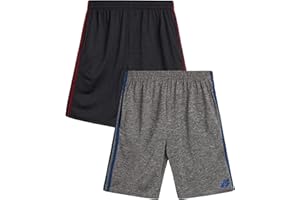 Pro Athlete Boys' Athletic Shorts – 2 Pack Active Performance Basketball Shorts with Pockets (8-16)