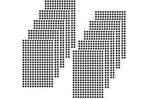 YIKIADA Black Dot Stickers 1/2 Inch Vinyl Self-Adhesive Waterproof Colored Circle Labels Removable Color Coding Decals Round 