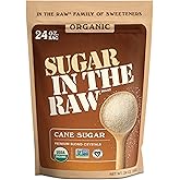 Sugar In The Raw, Organic White Granulated Sugar Bag, 24 oz | Fair Trade &amp; USDA Organic Certified Granulated Cane Sugar, Non-GMO Project Verified, Kosher, Vegan and Gluten Free