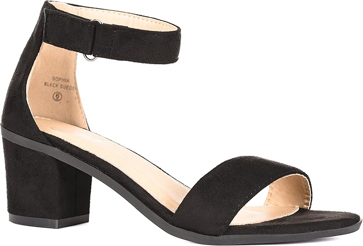 Amazon Com Solemate Women S Ankle Strap Kitten Heel Sandal