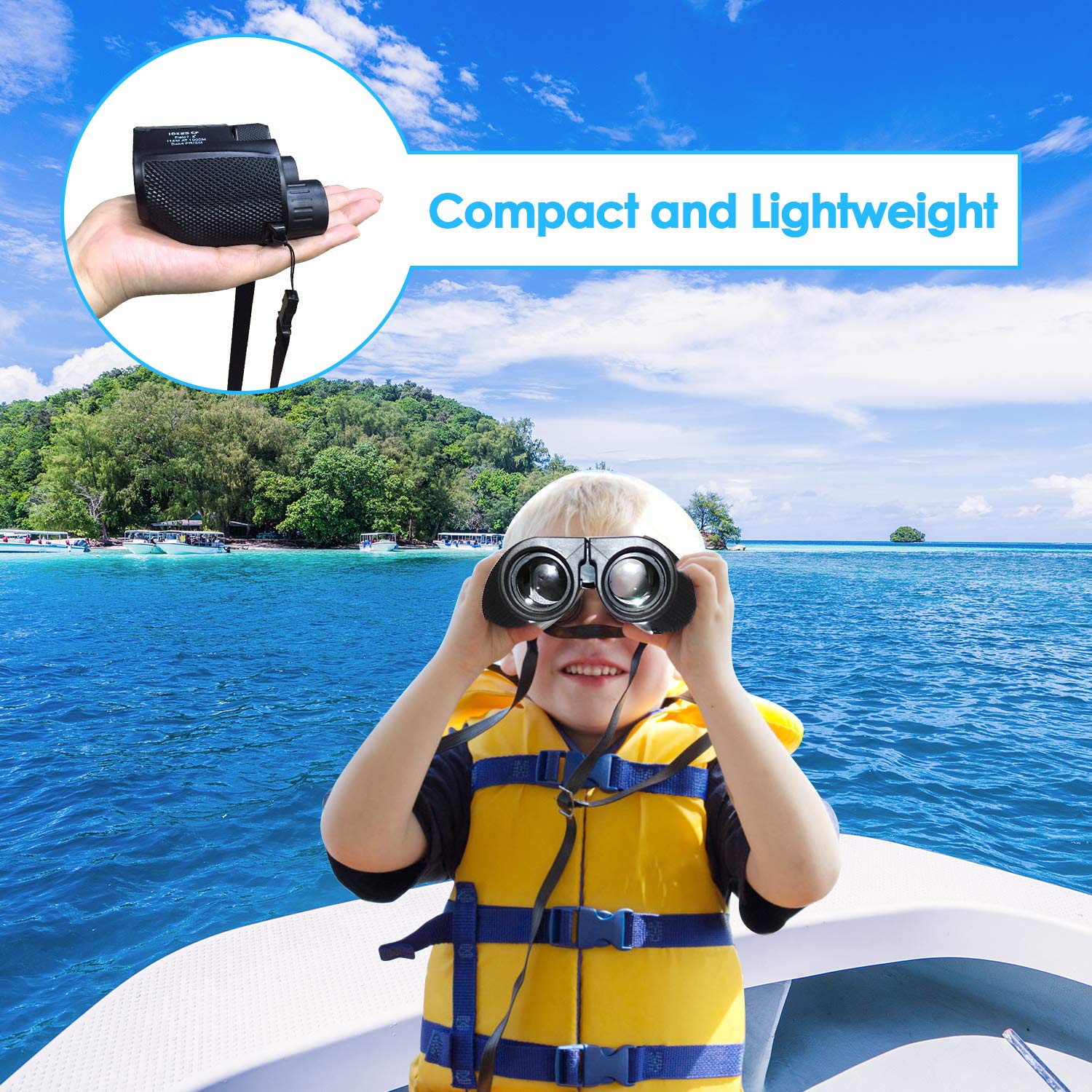 N-LIfe Compact Binoculars For Traveling Adults Kids Hunting Bird Watching Binoculars 10x25 Light Weight Waterproof Fogproof Sports Fun Opera Glasses Sightseeing for Safari Yellowstone, Alaska