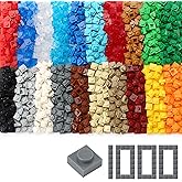 Feleph Basic 1000 Pieces Plate 1x1 Bricks Creative 20 Colors Parts Building Play Blocks Set Toy Compatible with 3024 Accessories for Kids
