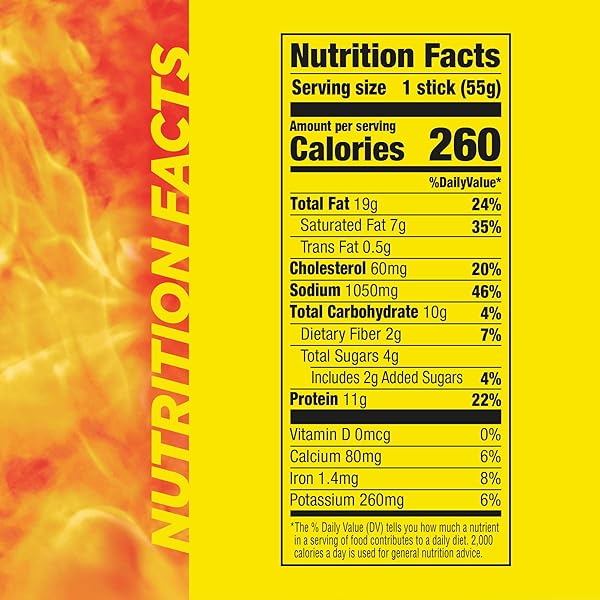 SLIM JIM MONSTER SMOKED MEAT STICKS, HONEY BBQ FLAVOR, HIGH PROTEIN, STOCKING STUFFER, 1.94 OZ. (18 COUNT)