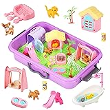 Carolart Pet Sensory bin,Dog and Cat Sandbox for