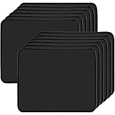 Colleni 12 Pack Gaming Mouse Pads, Non-Slip Rubber Base, Premium-Textured Black Mouse Pad, 10.2x8.2 inch