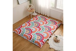 PRITIY Futon Slipcovers Twin Size, Dustproof Cover -Skin Machine Washable, Twin Mattress Fitted Sheet with Zipper Japanese Futon Mattress Cover Dust Cover Replacement Set