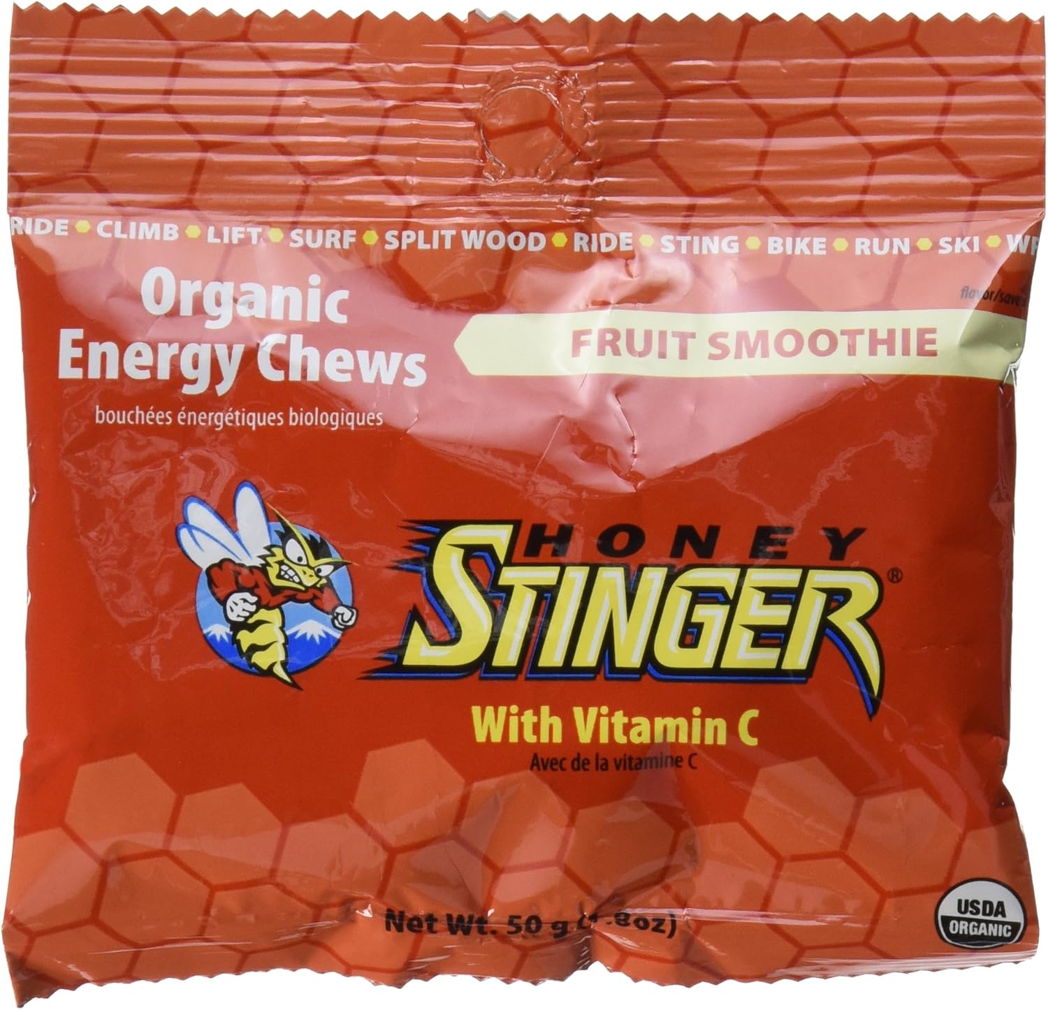Honey Stinger Organic Energy Chews, Fruit Smoothie, 1.8Ounce Bags