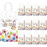 gisgfim 12 Pcs Premium Paint Art Bag Art Themed Birthday Painting Candy Favor Bags Supplies Gift Treat Bags Paint Party Supplies Decorations
