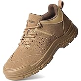 Furuian Steel Toe Shoes for Men Comfortable Lightweight Work Shoes for Men Low Top Steel Toe Safety Puncture Proof Slip Resistant Construction Shoe