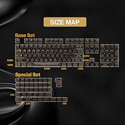 KiiBOOM Transparent PC Keycaps Set, 146 Keys