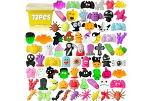 UUSYCUN 72PCS Halloween Mochi Squishy Toys, Squishy Party Favors for Kids, Kawaii Squishies Fidget Toys, Mini Mochis Squishy Animals for Halloween Goodie Bags, Gifts, Prizes, Birthdays