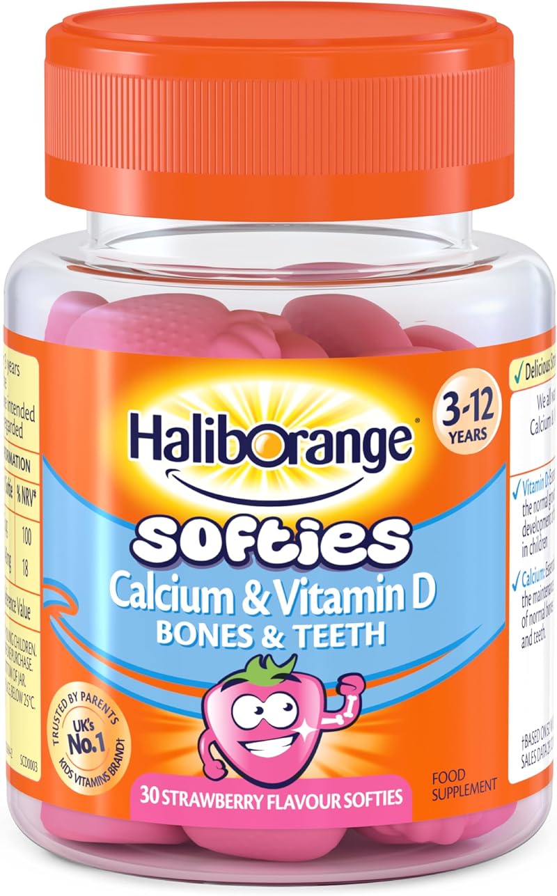 Haliborange Calcium Softies 30 Pack Kids Vitamin D Strawberry Flavour