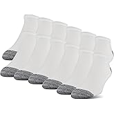 Gildan Men's Polyester Half Cushion No Show Socks, 12-pack