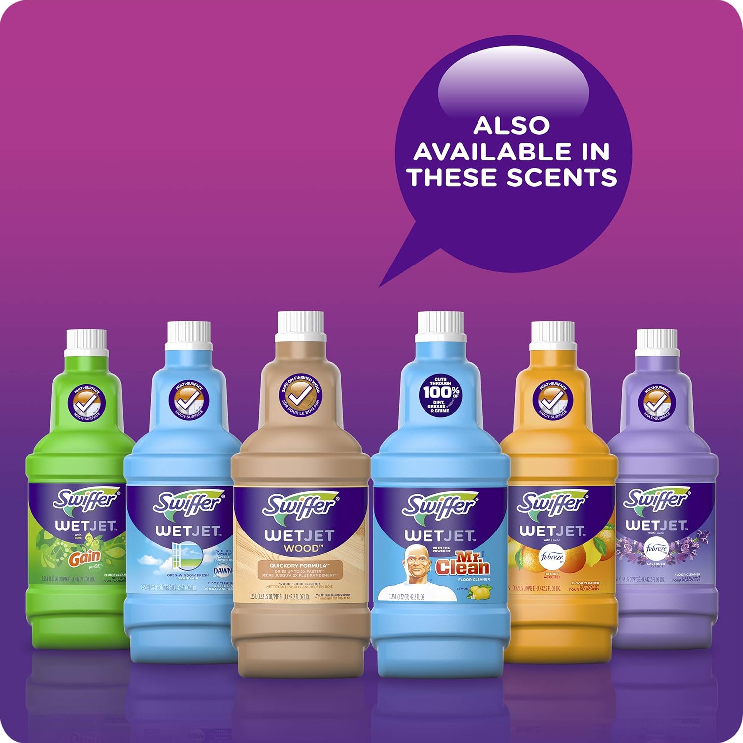 Swiffer Wetjet Multi Purpose Hardwood Floor Cleaner Solution Refill 1 25l Packaging May Vary Grocery Gourmet Food Amazon Com