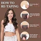 GOO GOO Tape In Hair Extensions Human Hair 14in 25g 10pcs 1B/6/1B view 5