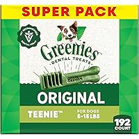 GREENIES Dog Treats Original Teenie Natural Dental Care, (192 Treats) 54oz. Pack