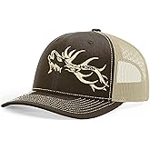 HORN GEAR Trucker Hat - Hunting Hat Series - Elk Hat Edition (Brown/Khaki)