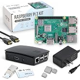 Raspberry Pi 3 B Starter Kit | Power Supply | Case | 64GB Edition | HDMI Cable 1m | USB Card Reader | Heat Sink | Raspberry Pi 3 B 1GB RAM