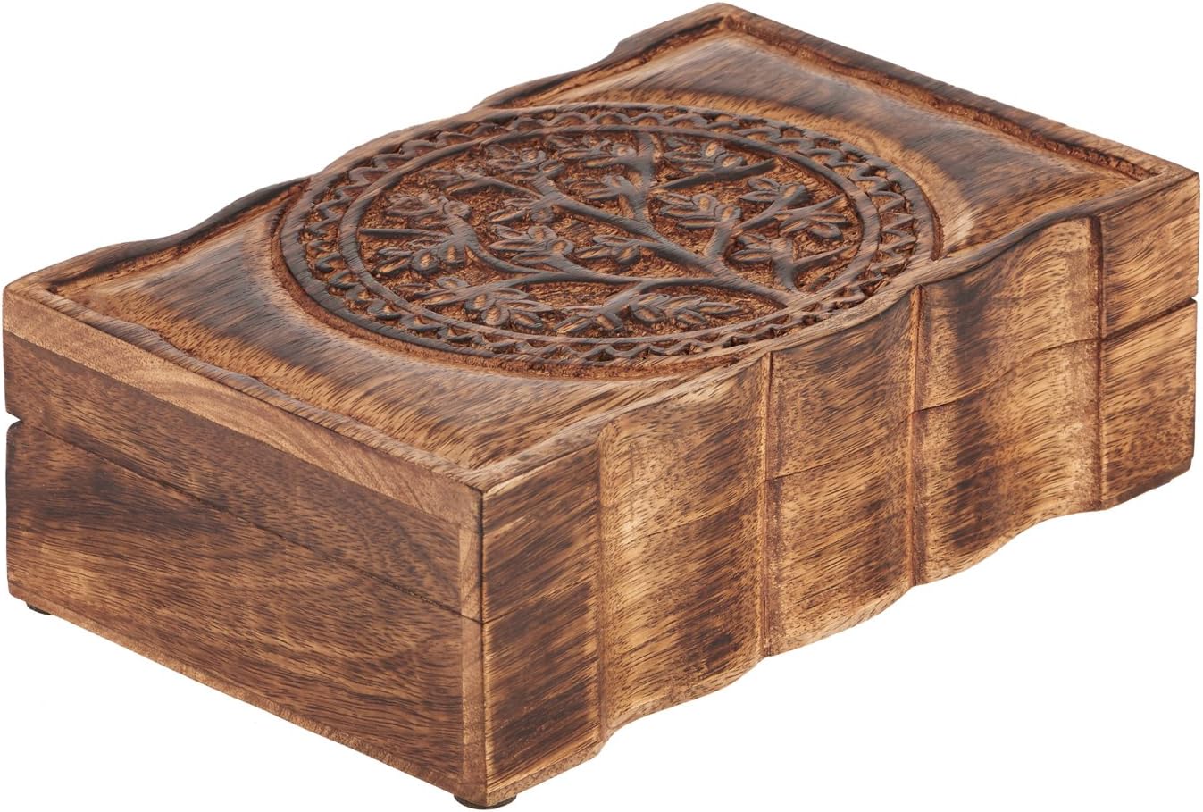 Decorative Handmade Wooden Box Jewelry Trinket Holder Organizer Keepsake Storage Box