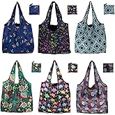 6 Pack Reusable Grocery Bags Heavy Duty with Handles, Reusable Shopping Bags for Women, Foldable, Washable for Store, Travel