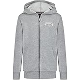 Lucky Brand boys Long Sleeve Fleece Full Zip Hoodie, Comfortable, Relaxed Fit With Front Pockets