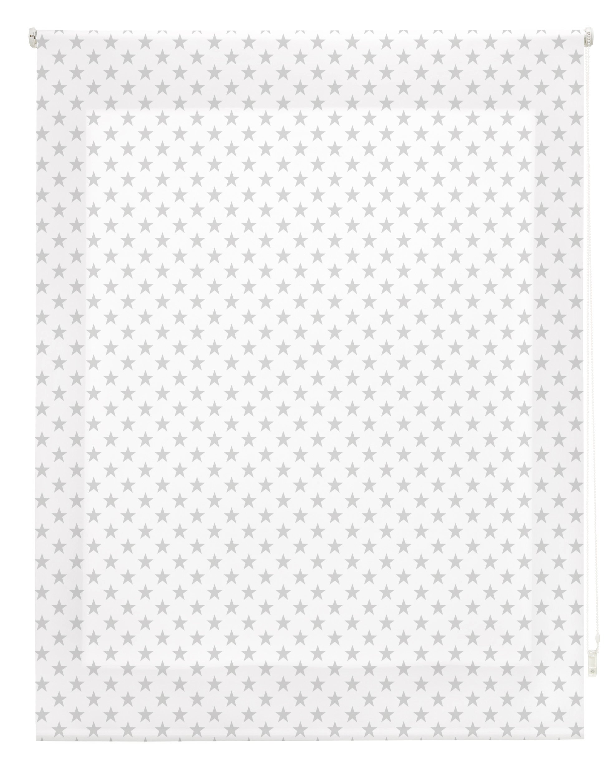 blindecor Stars Roller, Fabric, Grey, 120 x 250 cm