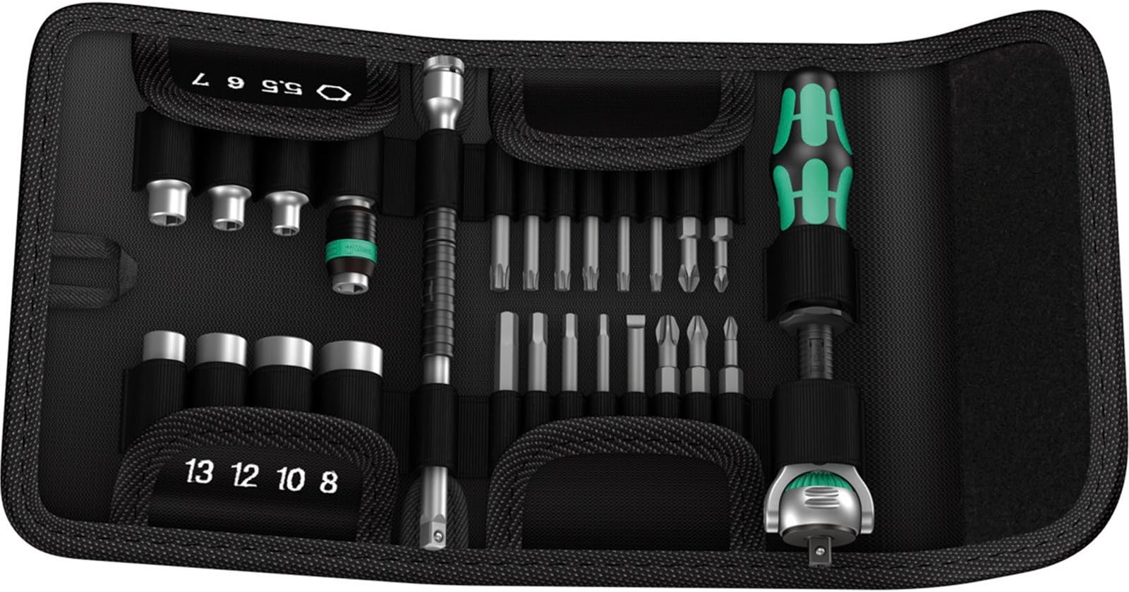 Advanced Wera 23 Piece Kraftform Kompakt Zyklop Socket & Bit Set Metric [Multi Set] -